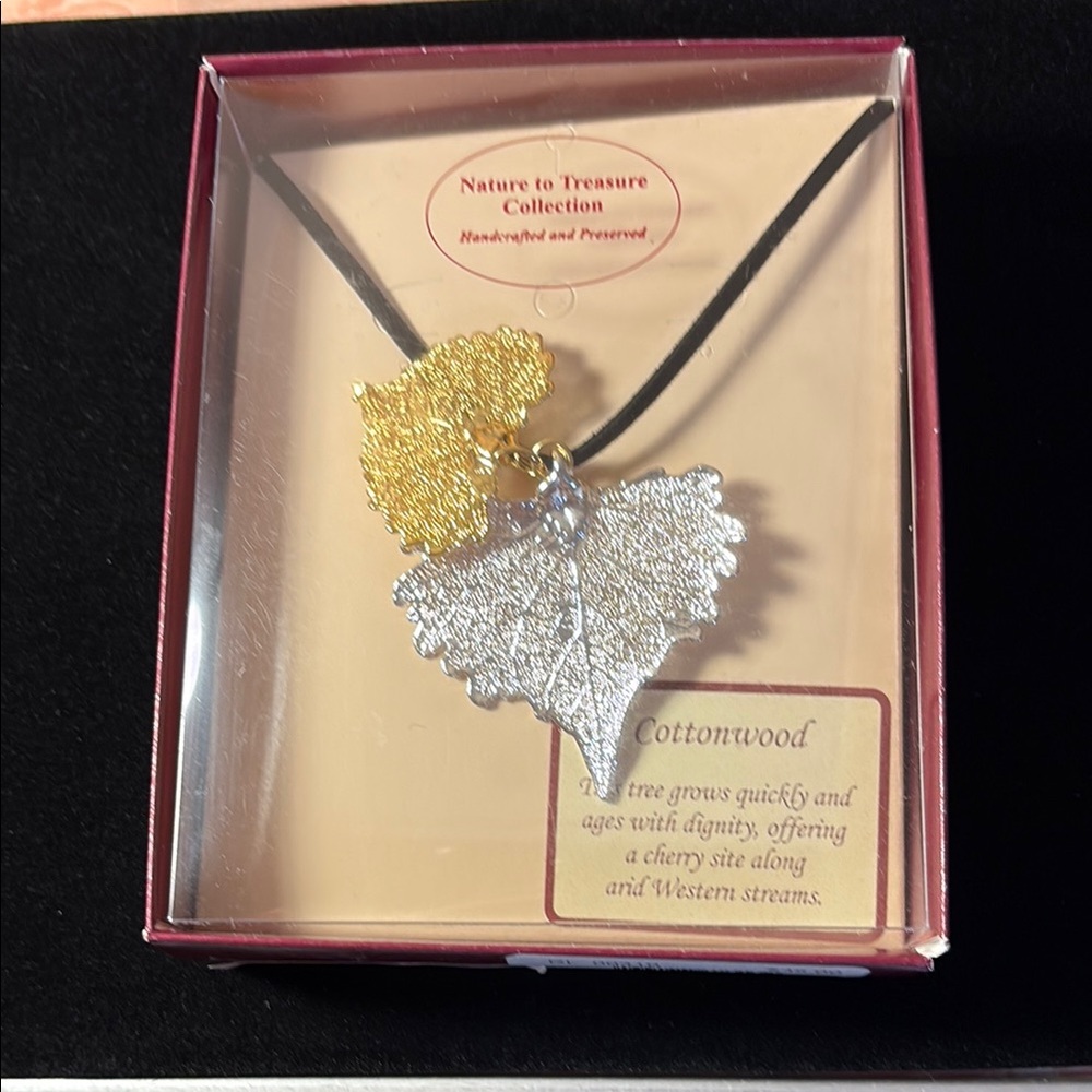 Gold and Silver Dual Cottonwood Filigree Necklace